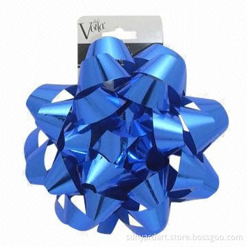 Ribbon Star Bow, Measures 24mm x 6-inch x 24 Loops